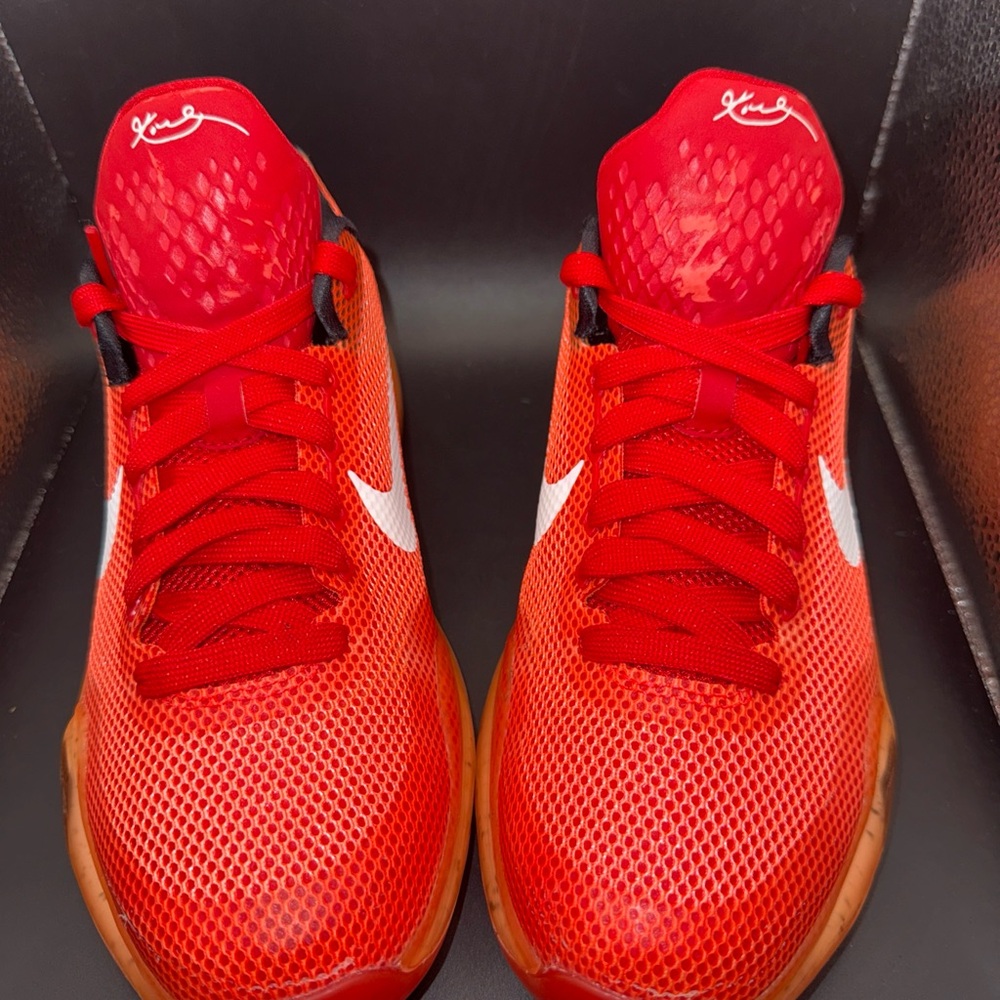 Size 5.5Y (GS) - Nike Kobe 10 Low Bright Crimson, 726067-616, Clean, No Box